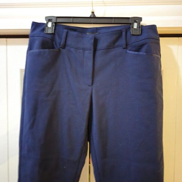 7th Avenue Design Studio Women's Navy Blue Stretch Dress Pants Size 8 - Picture 4 of 15